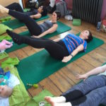 Postnatal pilates with baby