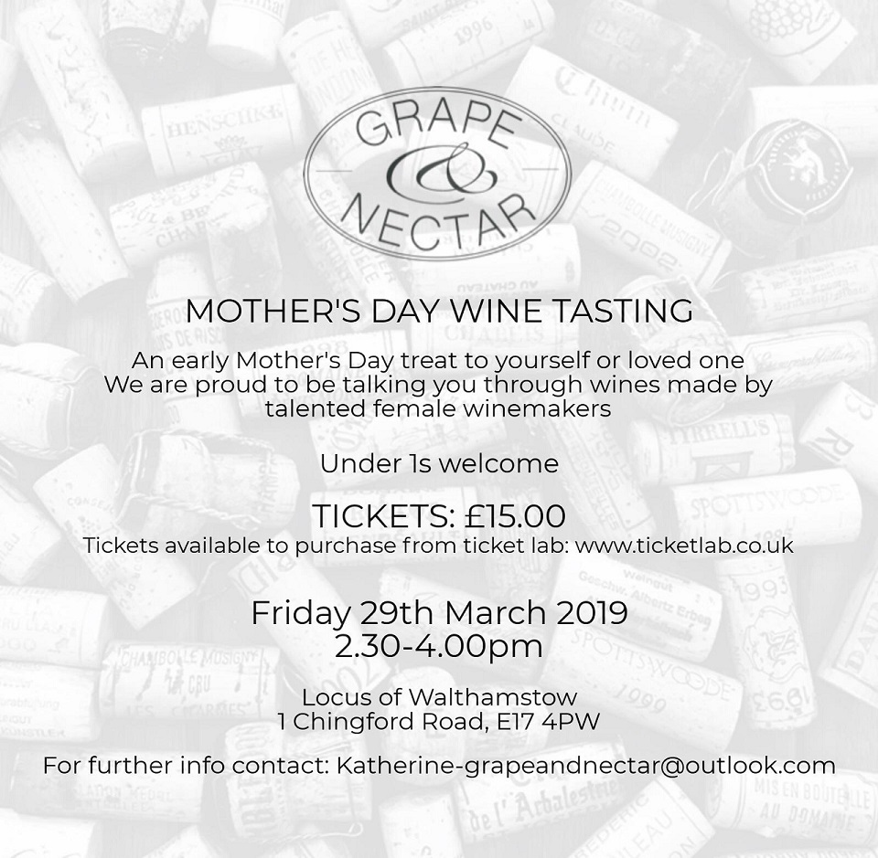 Grape & Nectar Mother's day wine tasting