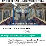 The cello concerts are back! - the 5th Underground Lunchtime Recital in the historic Victoria Line Carriage