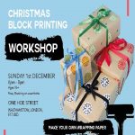 Free Christmas Gift Wrap Block Art Workshop for over 16 years