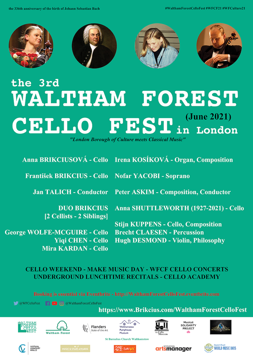 The 3rd WALTHAM FOREST CELLO FEST 2021 in London - Cello Recital