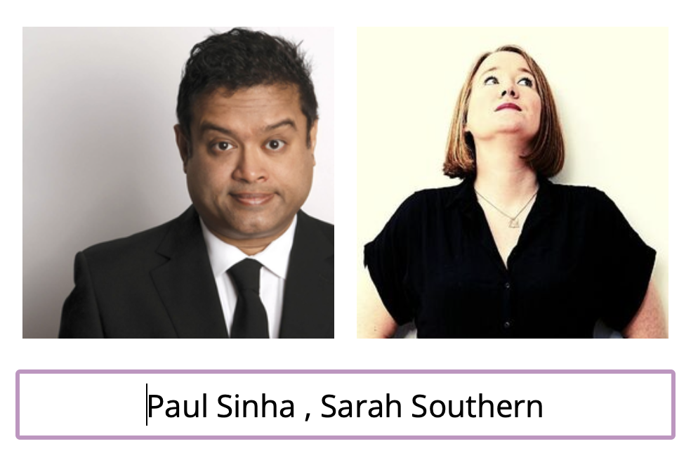 Red Imp Comedy Paul Sinha & Sara Southern