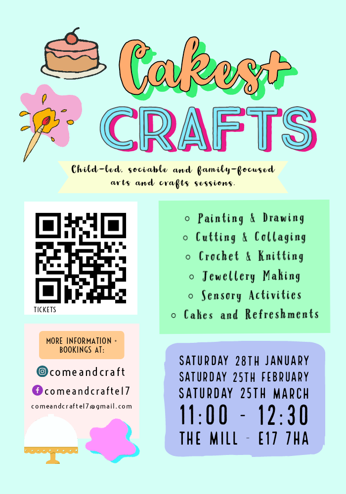 Cakes + Crafts: 25th March