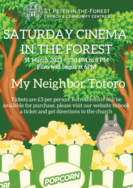 Saturday Cinema in the Forest- My Neighbor Totoro