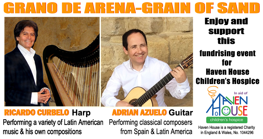 GRANO de ARENA - GRAIN of SAND.   Concert by Ricardo Curbelo and Adrian Azuelo in aid of Haven House Children's Hospice