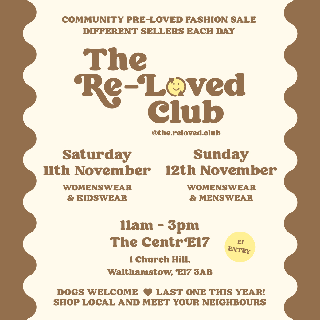 The Re-Loved Club - Pre-Loved Fashion Sale: Sat 11th and Sun 12th November 2023
